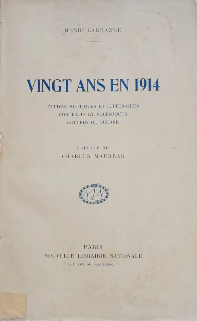Vingts Ans En 1914